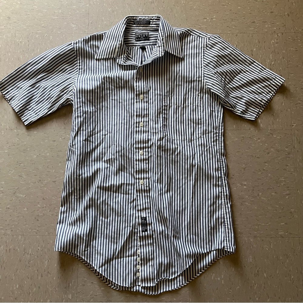 Windsor Blue Stripped Casual Button Down